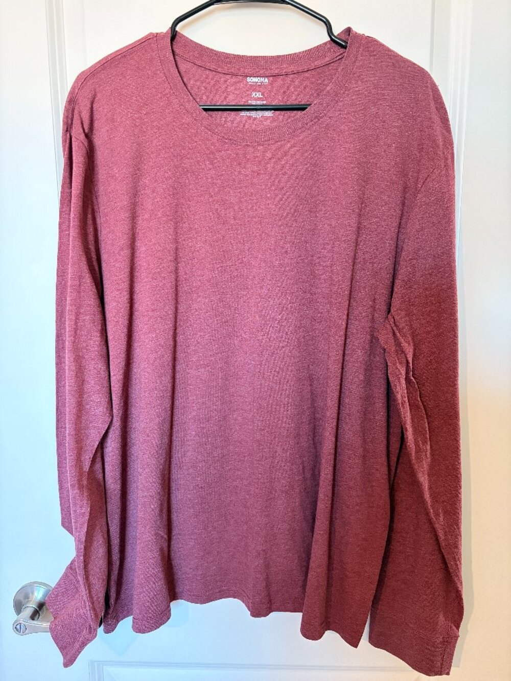 SONOMA MENS RED LONG SLEEVE SHIRT XXL